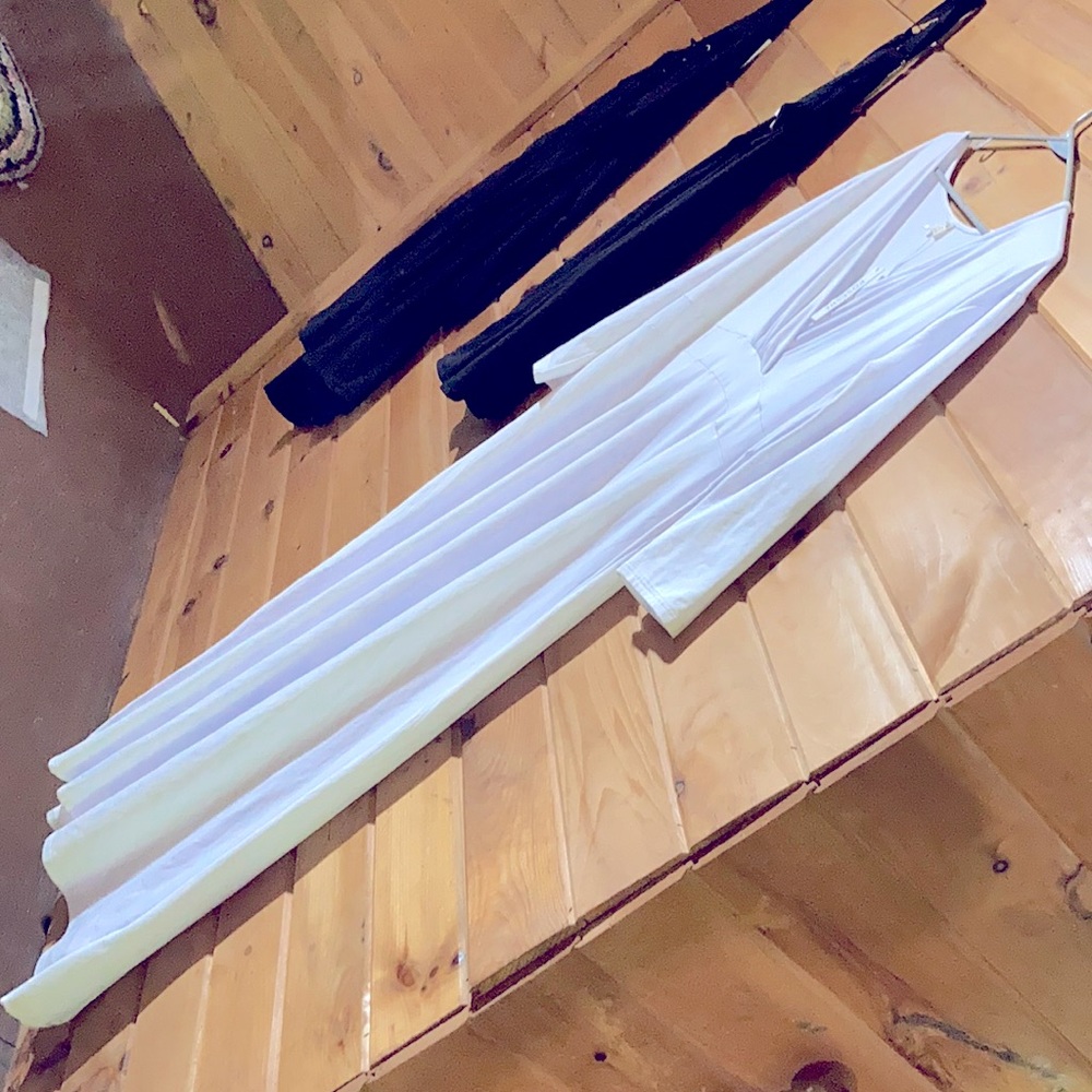 Poseshe white maxi dress